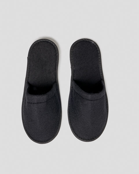 Πετσετέ Μαύρες Κλειστές Παντόφλες Slipper