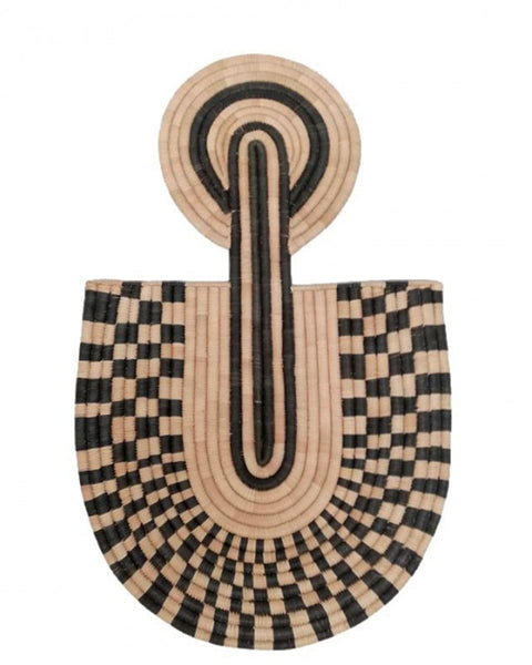 Boho Διακοσμητικό Τοίχου από Φύλλα Φοίνικα Abstract Mask Design 1 50x80cm σε 2 Αποχρώσεις