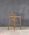 Σκαμπώ Από Teak με Φυσική Ψάθα Agathe 55x70x73cm