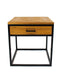 Κομοδίνο Side Table από Ξύλο Teak & Μεταλλική Βάση Aimi 50x50x45cm
