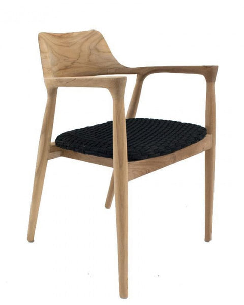 Πολυθρόνα Από Ξύλο Teak με Μαξιλάρι Antonia 50x60x80cm