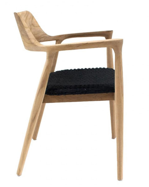 Πολυθρόνα Από Ξύλο Teak με Μαξιλάρι Antonia 50x60x80cm