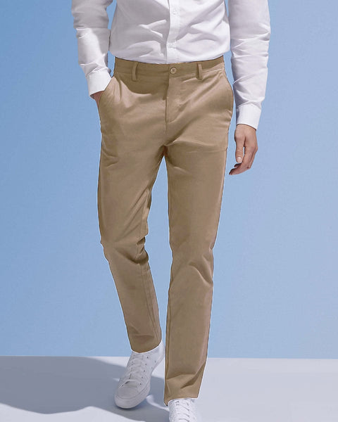 Αντρικό Παντελόνι Chino Basic Line σε 3 Αποχρώσεις