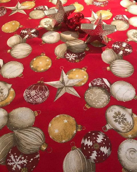 Ύφασμα Χριστουγεννιάτικο Σχέδιο Λονέτα Christmas Trinkets Φ280cm