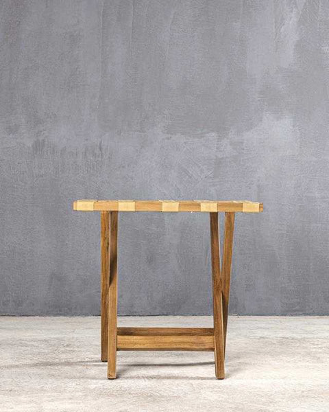 Πτυσσόμενη Βαλιτσοθήκη από Ξύλο Teak Devya 38x55x50cm