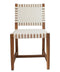 Καρέκλα Από Natural Ξύλο Teak με Πλεκτές Ζώνες Ellis 84x65x72cm