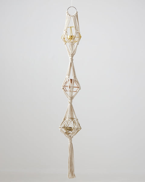 Boho Βαμβακερό Χειροποίητο Macrame Για Γλάστρα Elm 99cm