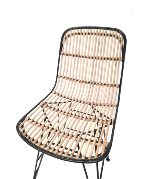 Ψηλό Σκαμπώ απο Φυσικό Rattan Flander 45x60x65/96cm
