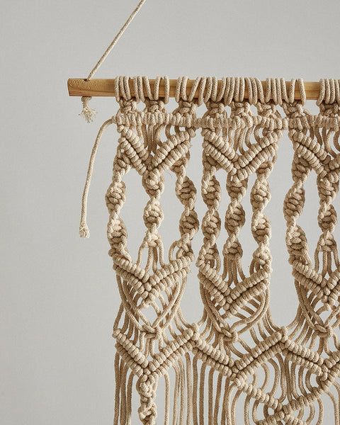 Boho Διακοσμητικό Τοίχου Macrame 3 Πλεξούδες Juanita 33x73cm