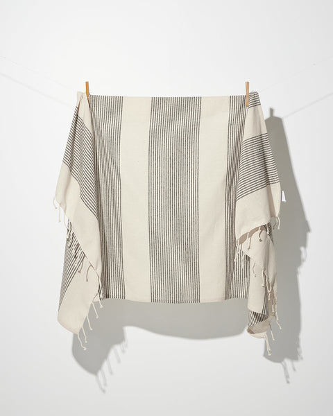 Βαμβακερό Παρεό Sarong με Λεπτές Ρίγες & Κρόσσι Kalea 90x170cm