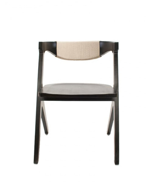 Μαύρη Καρέκλα από Teak Timon 59x53x76cm