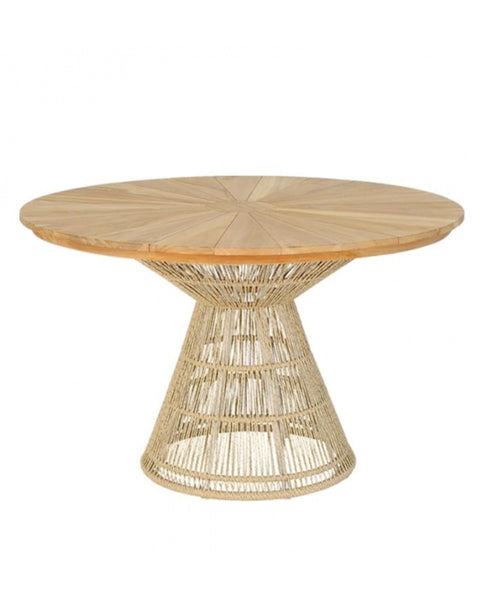 Τραπέζι Ροτόντα από Ξύλο Teak Keran 120x120x75cm