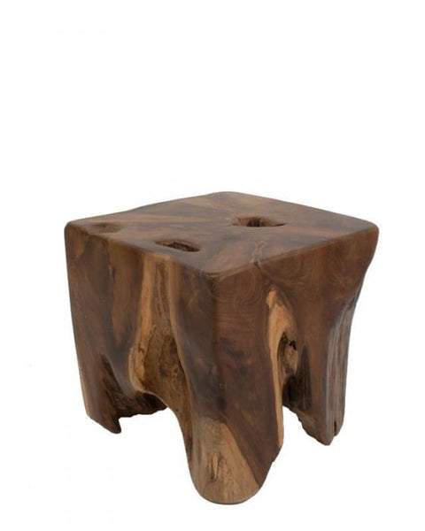 Σκαμπώ Teak Lot 30x30x30cm