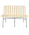 Διθέσιος Καναπές απο Φυσικό Rattan Pilar 66x110x85cm