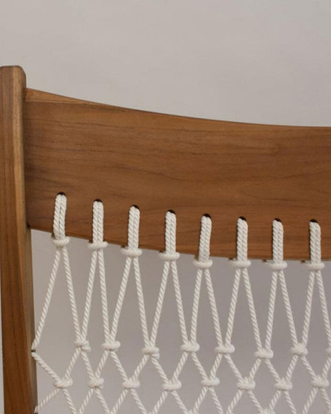 Lounge Πολυθρόνα από Ξύλο Teak Batra 40/90x76x65cm