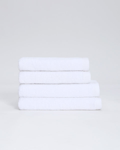 Βαμβακερή Λευκή Δίκλωνη Πετσέτα Real