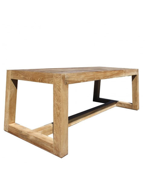 Τραπέζι Φαγητού από Ξύλο Teak Space 90x220x75cm