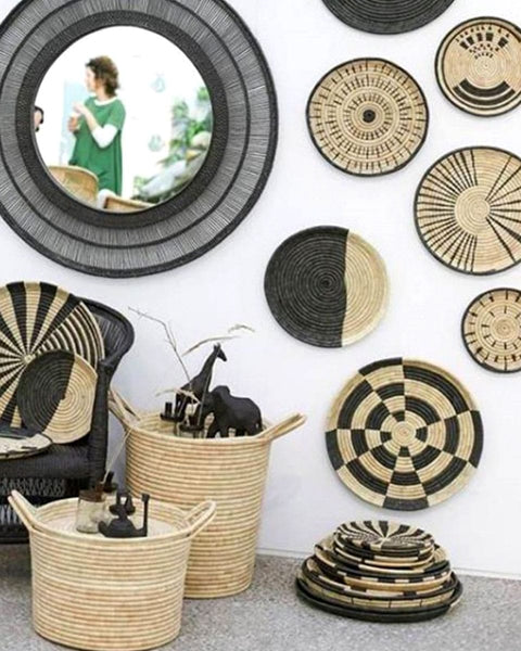 Διακοσμητικό Τοίχου από Φύλλα Φοίνικα Wall Disk σε 9 Σχέδια & 3 Μεγέθη