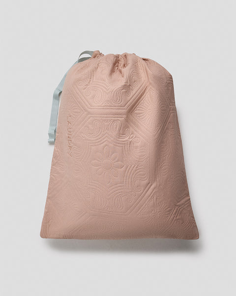 Microsilk Σάκος Απλύτων με Κέντημα Laundry Bag Nomas σε 4 Αποχρώσεις &amp; 2 Διαστάσεις-Σομόν-50x70cm