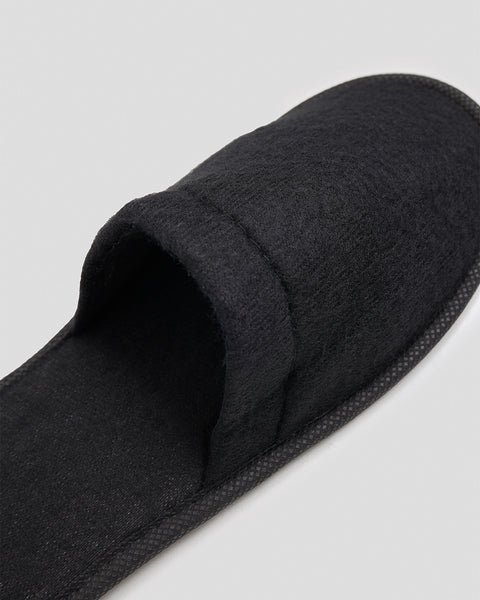 Πετσετέ Μαύρες Κλειστές Παντόφλες Slipper