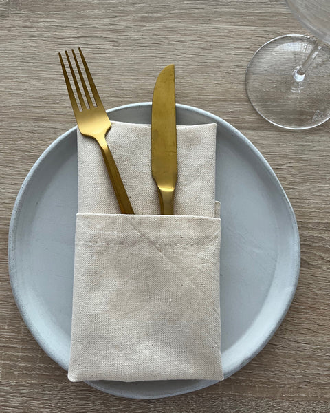 Natural Organic Πετσέτα Φαγητού Catering Γαλλική Γωνία Elsa Panama 48x48cm