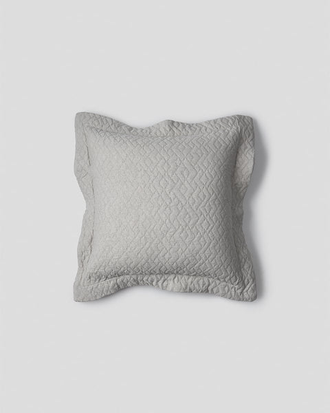 3D Ζακάρ Oxford Μαξιλαροθήκη γεωμετρικό Pattern Αυγερινός Augerinos 2 διαστάσεις 6 Αποχρώσεις-Γκρι Απαλό-45x45 5cm