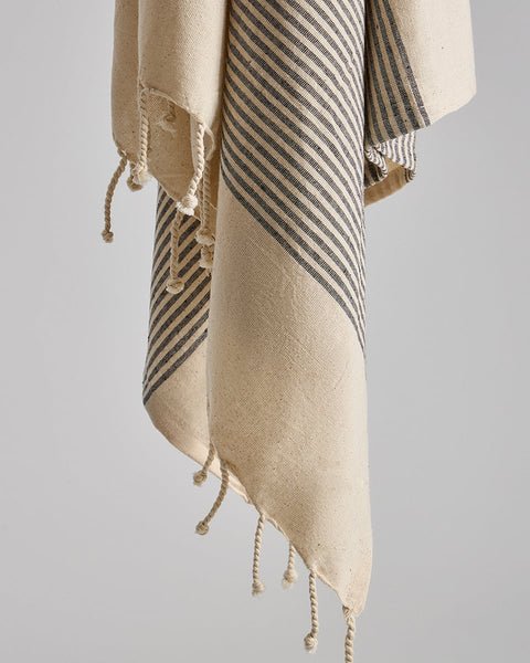 Βαμβακερό Παρεό Sarong με Λεπτές Ρίγες & Κρόσσι Kalea 90x170cm