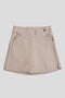 Γυναικείο Skort με Κουμπιά Basic Line σε 3 Αποχρώσεις-Γκρι - Μπεζ-X Large