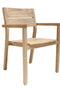 Πολυθρόνα από Teak Grade B' Abenaa 57x57x85cm