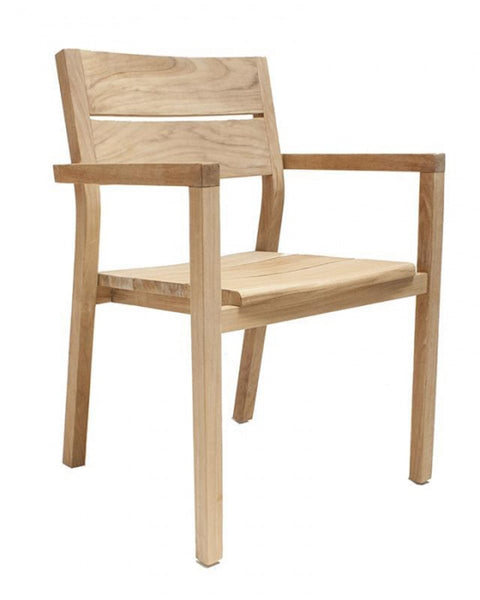 Πολυθρόνα από Teak Grade B' Abenaa 57x57x85cm