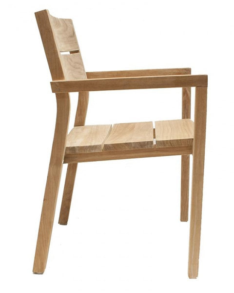 Πολυθρόνα από Teak Grade B' Abenaa 57x57x85cm