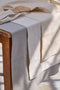 Λινή Τραβέρσα Runner με Αζούρ & Γαλλική Γωνία Amadora 50x150cm 3 Αποχρώσεις