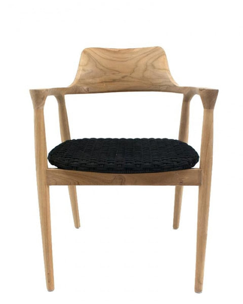 Πολυθρόνα Από Ξύλο Teak με Μαξιλάρι Antonia 50x60x80cm
