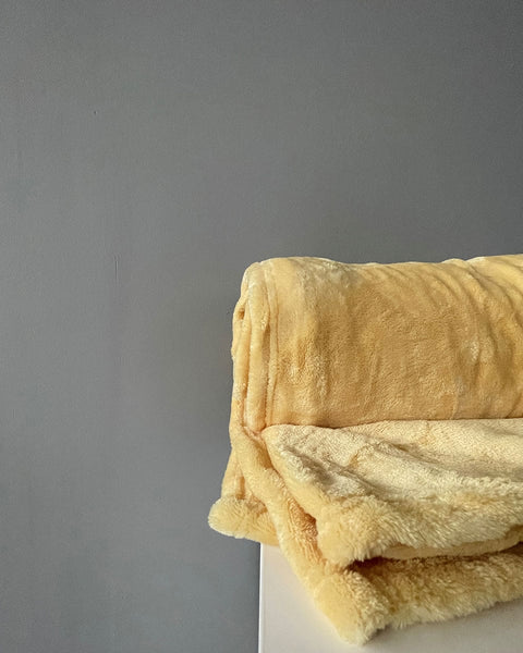 Βελουτέ Κουβέρτα Fleece Μετρίου Πάχους Arctic-Κίτρινο-Μονή