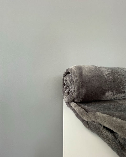 Βελουτέ Κουβέρτα Fleece Μετρίου Πάχους Arctic-Ανθρακί-Υπέρδιπλη