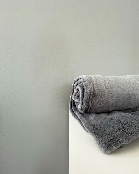 Βελουτέ Κουβέρτα Fleece Μετρίου Πάχους Arctic-Γκρι-Μονή