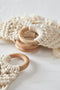 Ξύλινο Δαχτυλίδι Πετσέτας Φαγητού Κρίκος με Μακραμέ Aria 10x10x6cm
