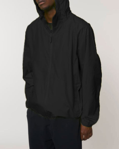 Unisex Αντιανεμικό Jacket με Κουκούλα Basic Line σε 4 Αποχρώσεις-Μαύρο-X Small