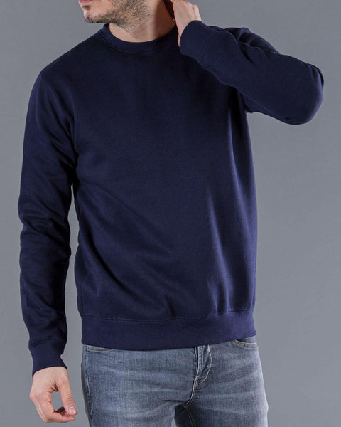 Unisex Βαμβακερό Φούτερ με Λαιμόκοψη Basic Line 2 Αποχρώσεις