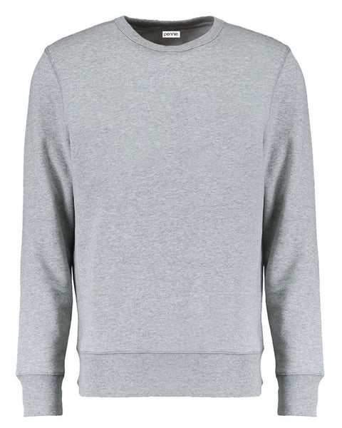 Unisex Βαμβακερό Φούτερ με Λαιμόκοψη Basic Line-Γκρι-X Large