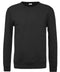 Unisex Βαμβακερό Φούτερ με Λαιμόκοψη Basic Line-Μαύρο-Small