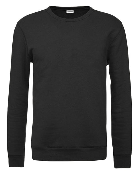 Unisex Βαμβακερό Φούτερ με Λαιμόκοψη Basic Line-Μαύρο-Medium
