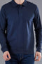 Unisex Μακρυμάνικη Μπλούζα Polo Basic Line 7 Αποχρώσεις-Μπλε-X Large