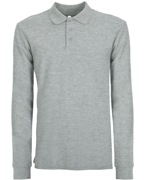 Unisex Μακρυμάνικη Μπλούζα Polo Basic Line 7 Αποχρώσεις-Γκρι-XXX Large