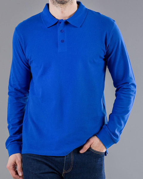 Unisex Μακρυμάνικη Μπλούζα Polo Basic Line 6 Αποχρώσεις