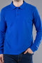 Unisex Μακρυμάνικη Μπλούζα Polo Basic Line 7 Αποχρώσεις-Μπλε Royal-Medium