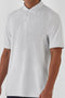 Unisex Βαμβακερή Κοντομάνικη Μπλούζα Polo Basic Line 4 Αποχρώσεις-Άσπρο-Large