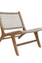 Πολυθρόνα Από Ξύλο Teak με Κορδόνι Bolo 61x76x67cm