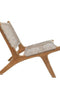 Πολυθρόνα Από Ξύλο Teak με Κορδόνι Bolo 61x76x67cm
