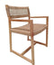 Πολυθρόνα Από Ξύλο Teak με Συνθετικό Κορδόνι Boxfresh 53x47x75cm
